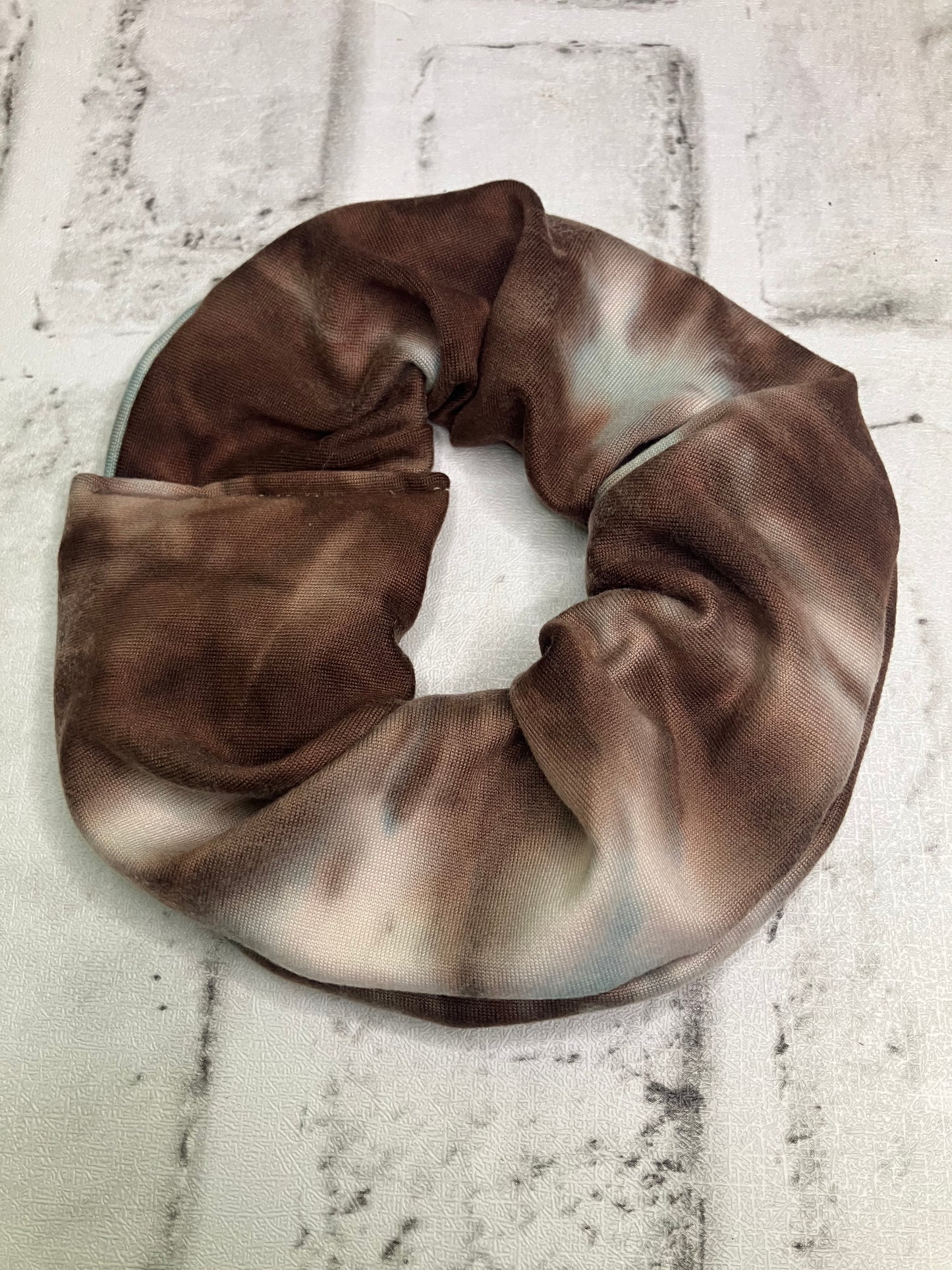 Brown tie dye scrunchies