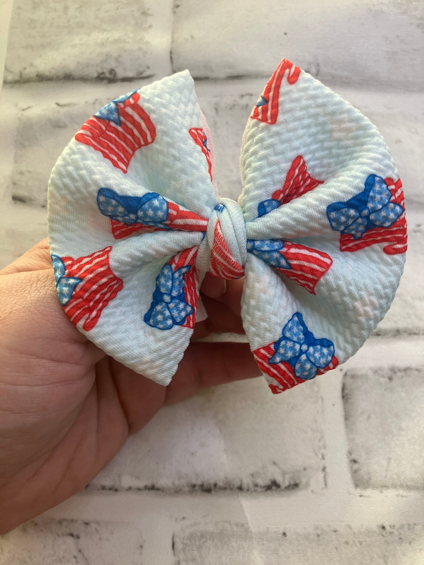 American flag clip bow