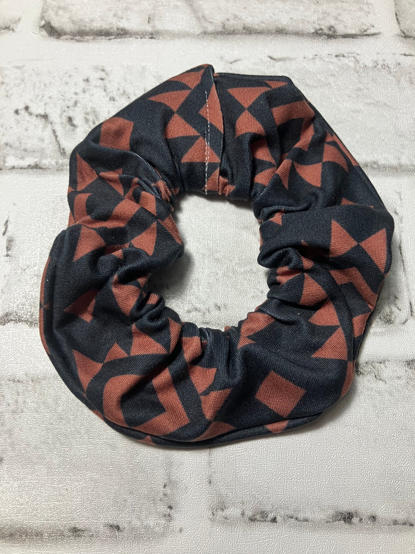 Black and brown Aztec scrunchies
