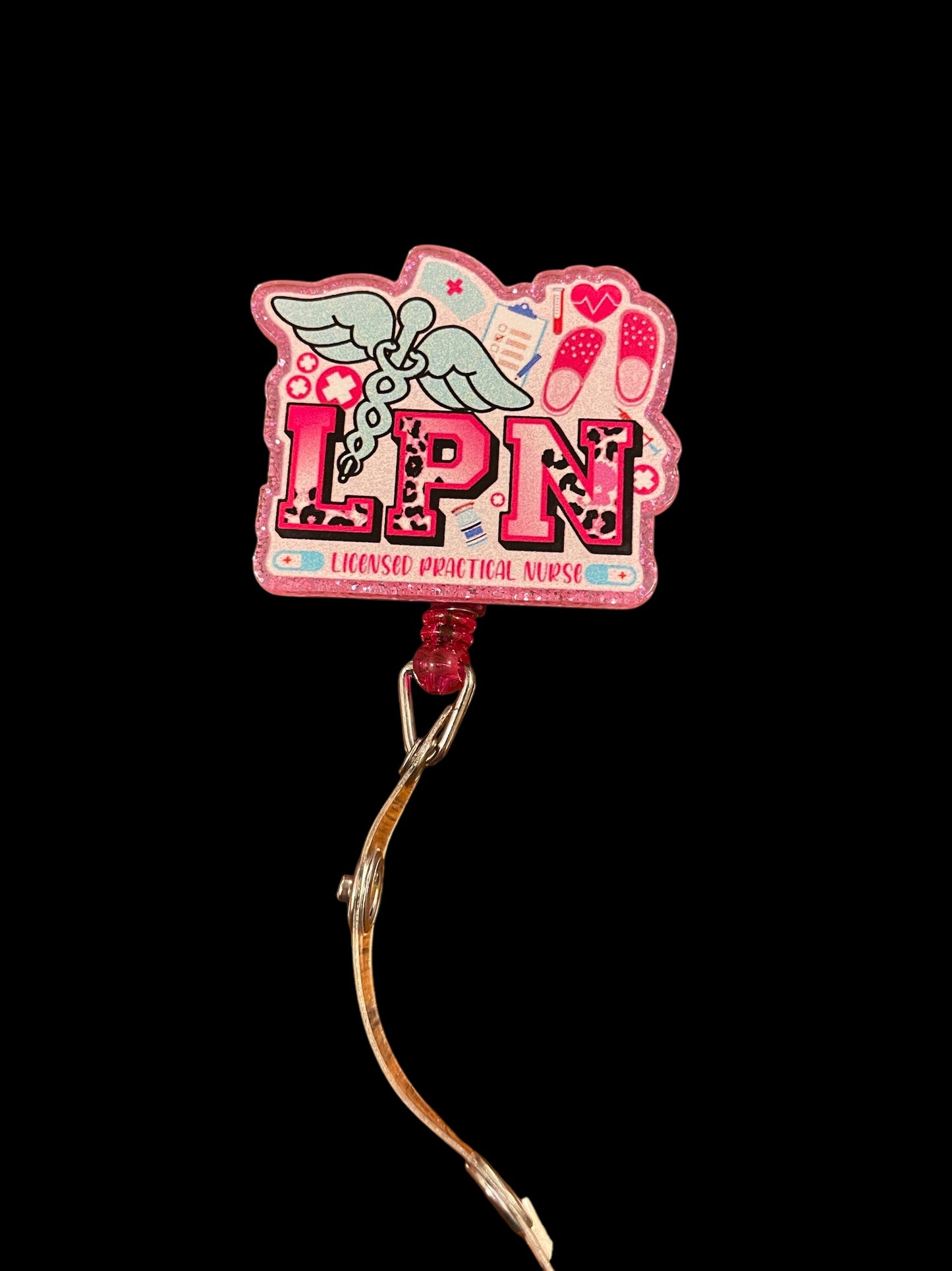 LPN badge reel💜
