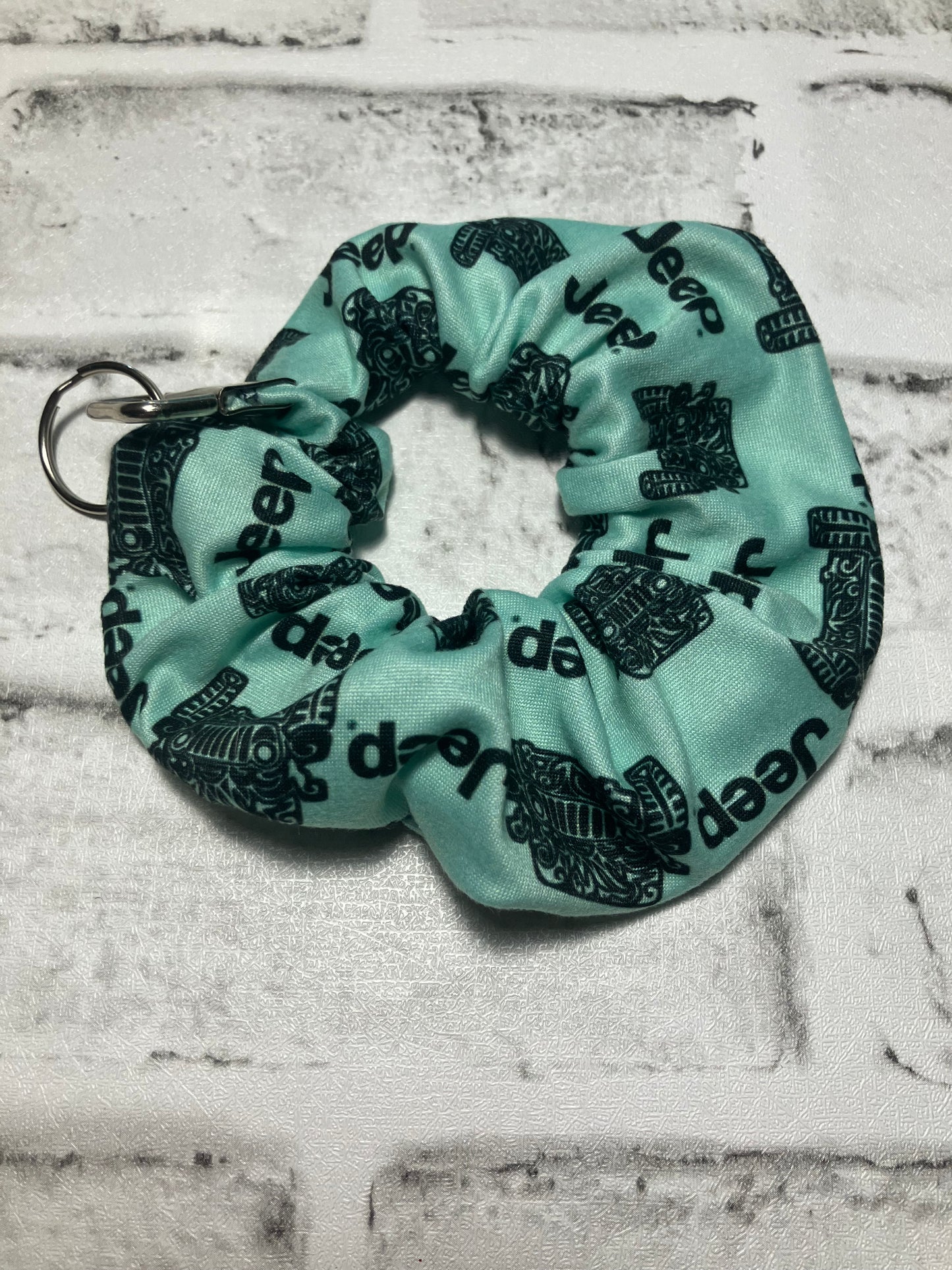 Teal off-road scrunchies keychain