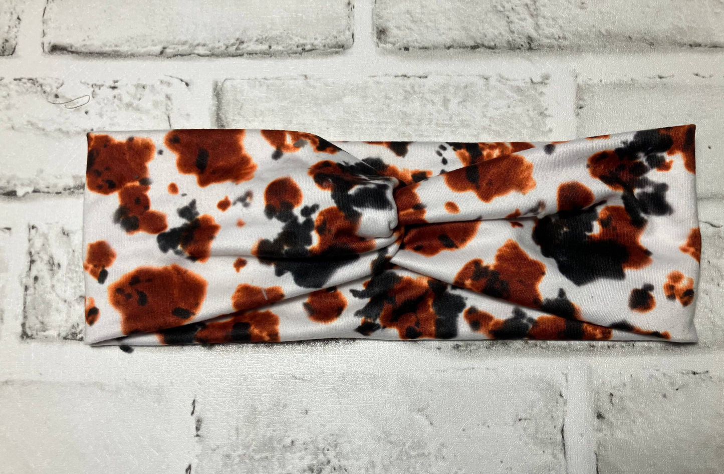 Black brown cow child headbands