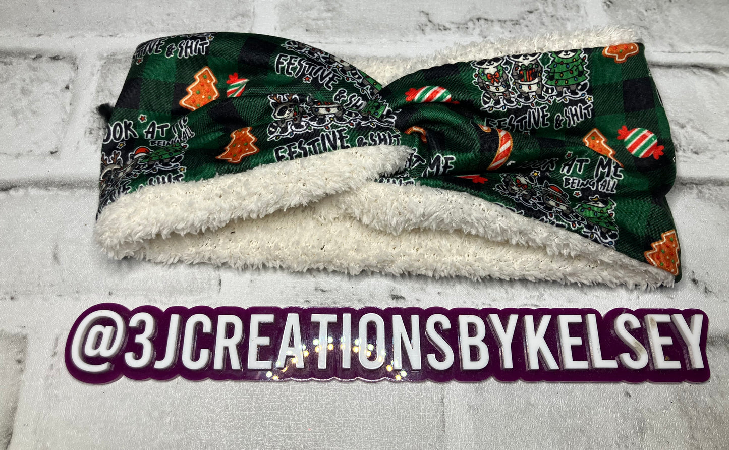 Raccoon festive and shit child ear warmers🪩