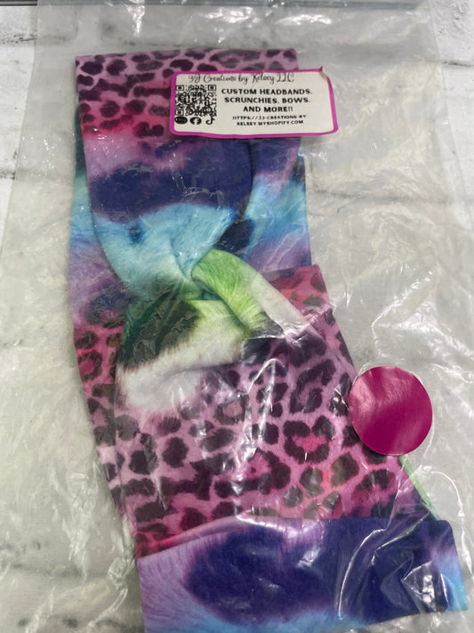 Cheetah leopard rainbow child headband