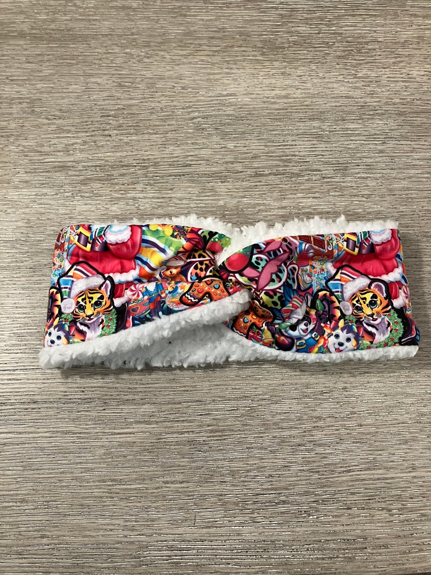 Bright lisa frank adult ear warmer