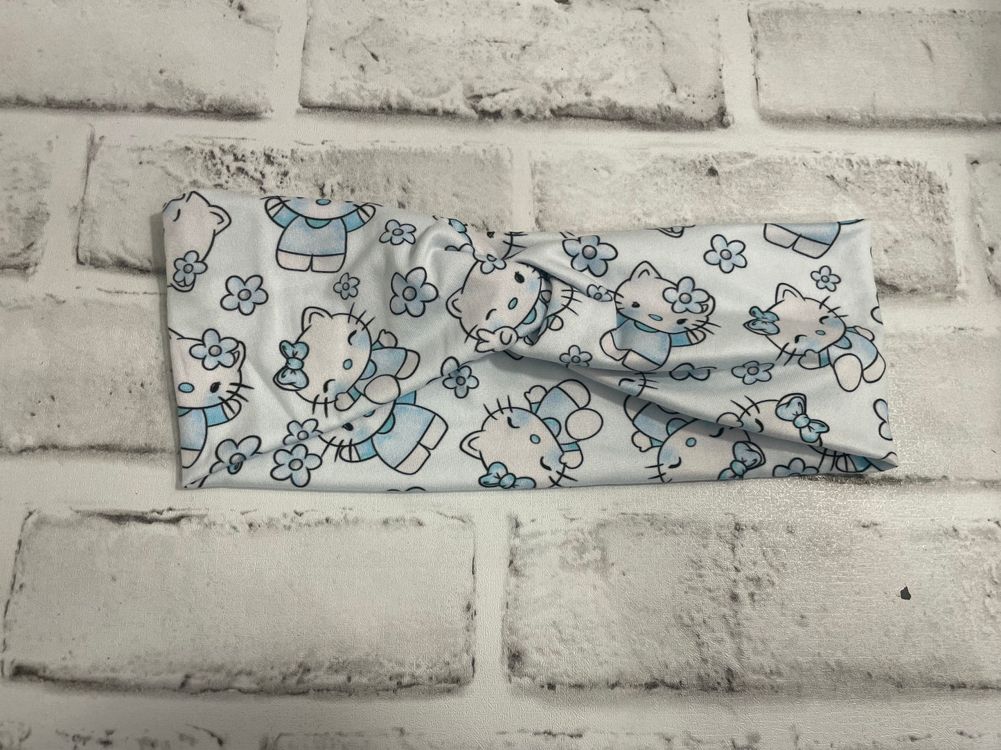 Blue kitty adult headbands💚