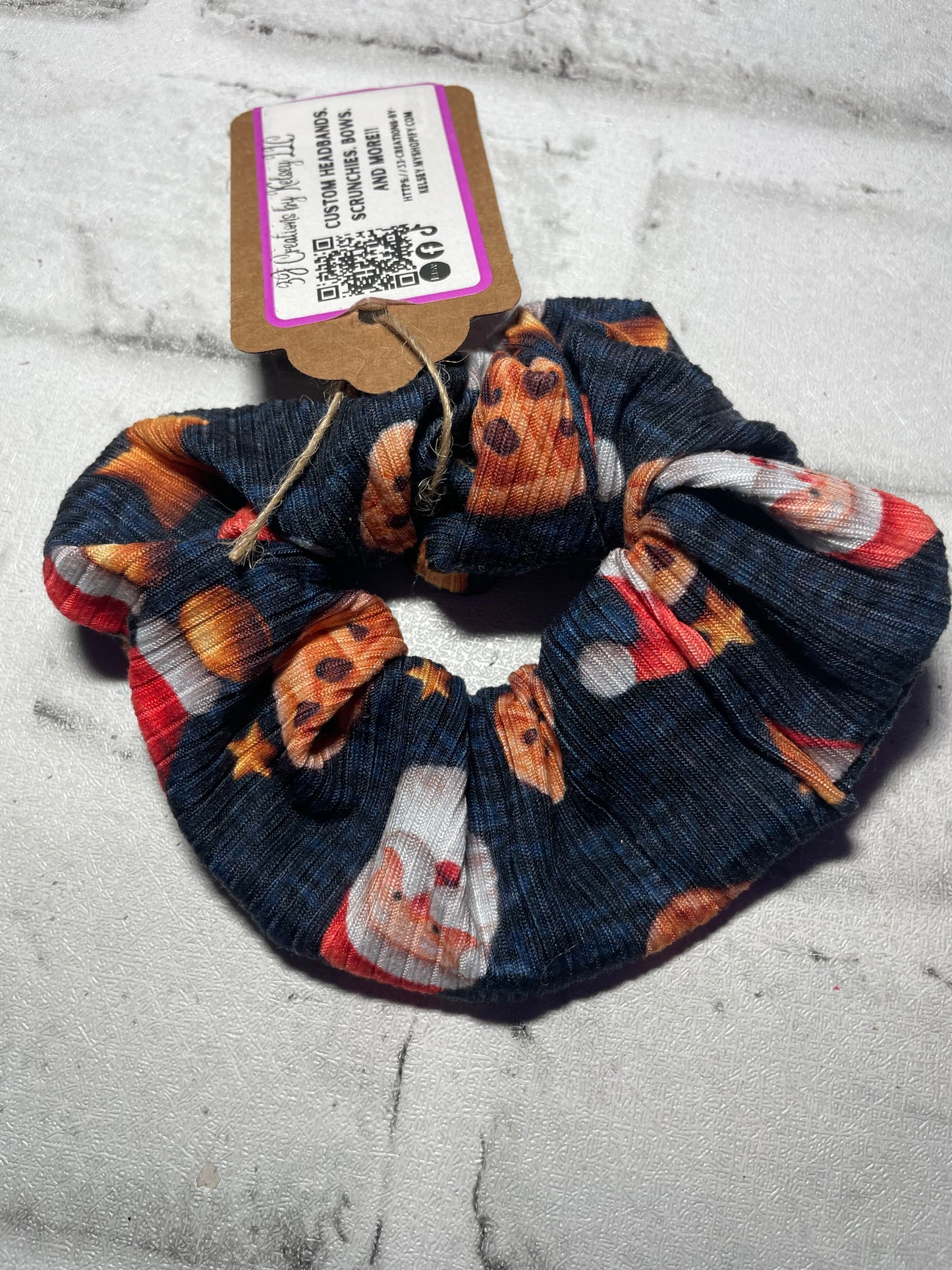 Christmas cookies Santa Scrunchies🖤