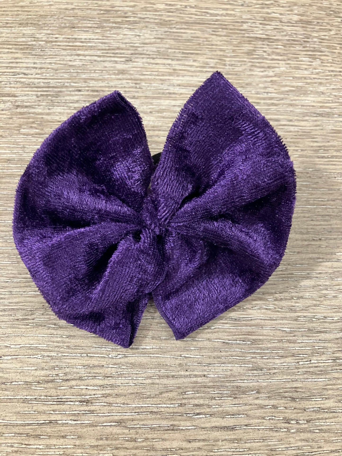 Purple velvet nylon bows