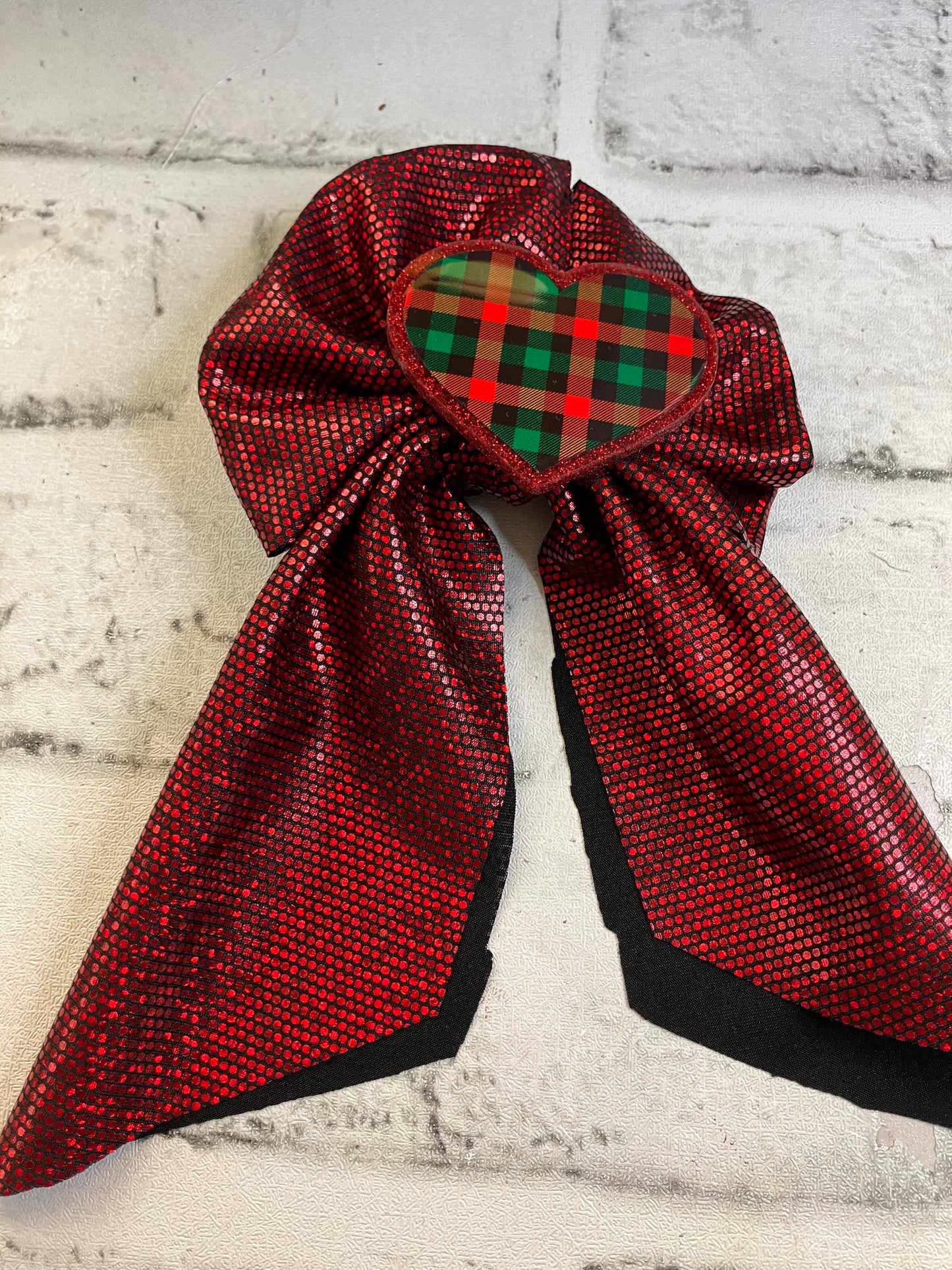 Red plaid sailor bows