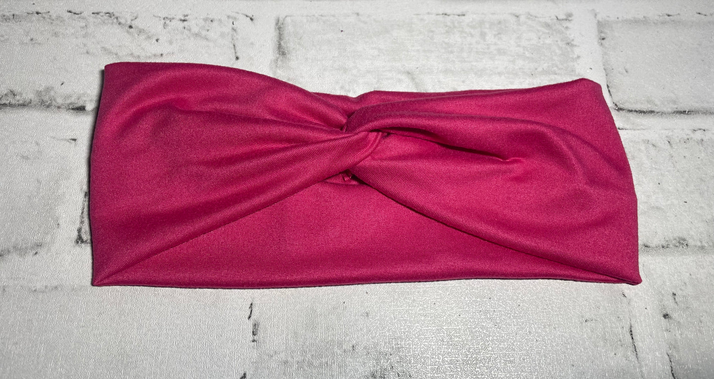 Bright pink child headbands💚