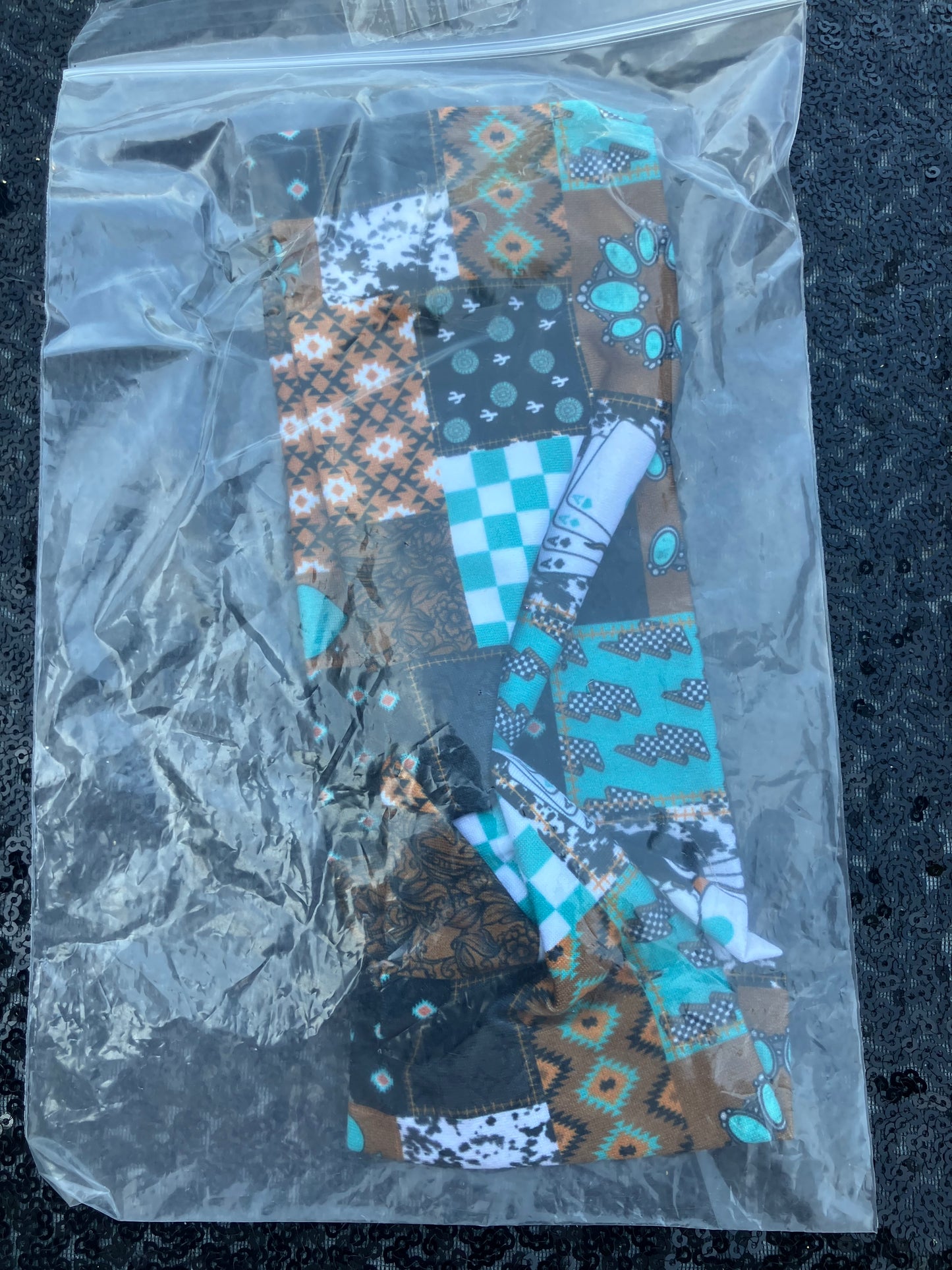 Western patchwork child headbands
