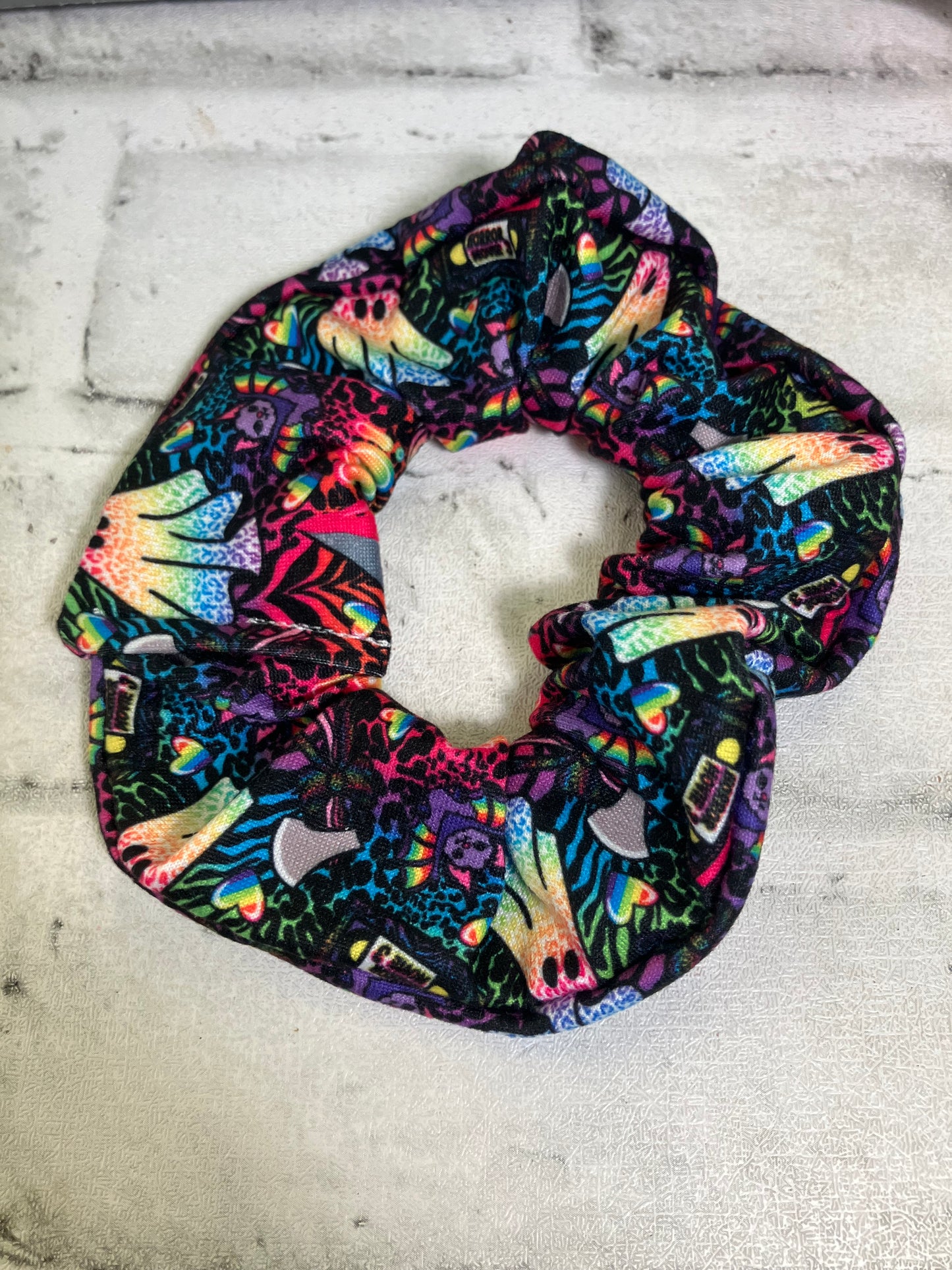 Rainbow ghosts scrunchies