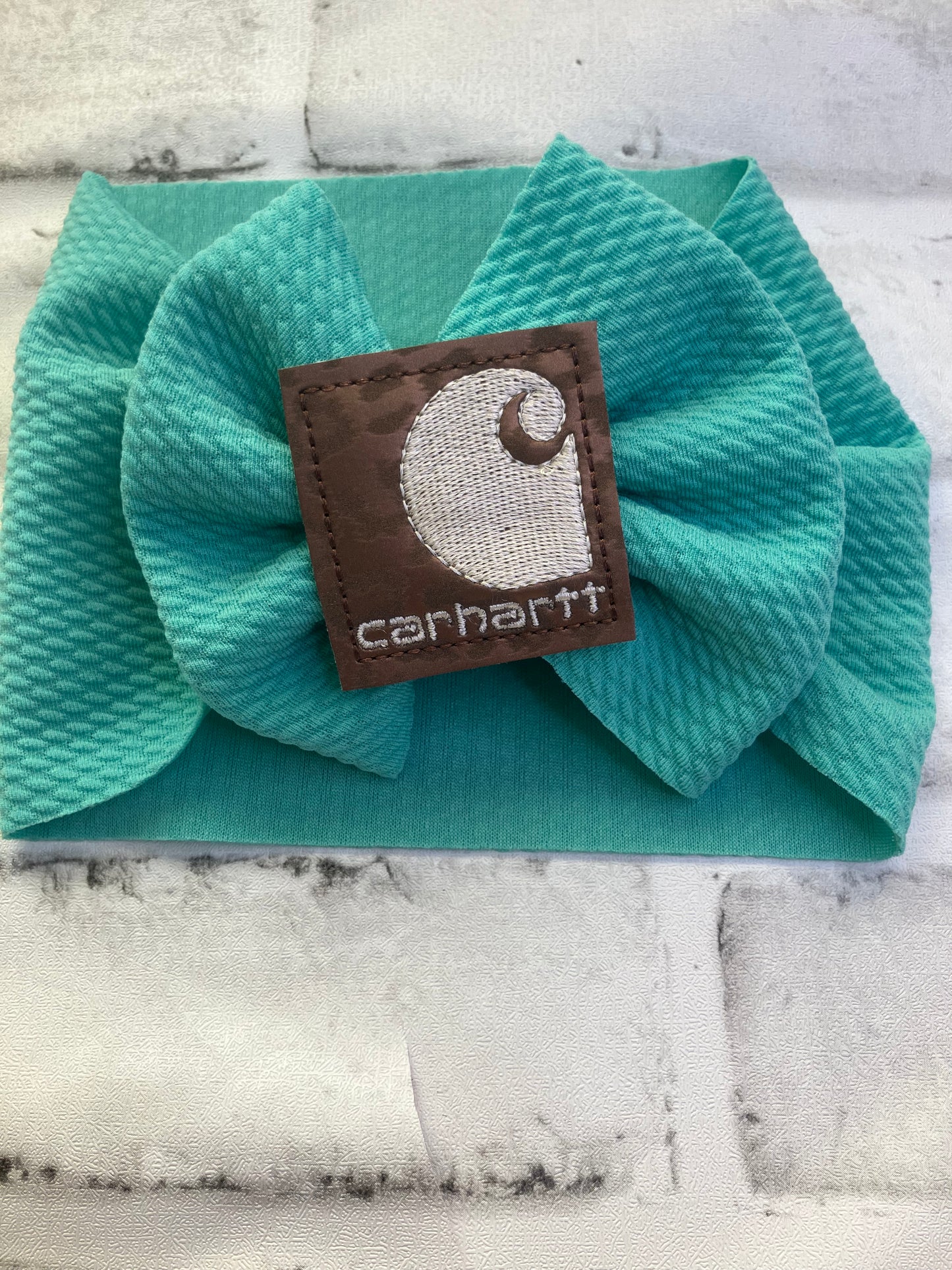 Newborn teal leopard print workwear
