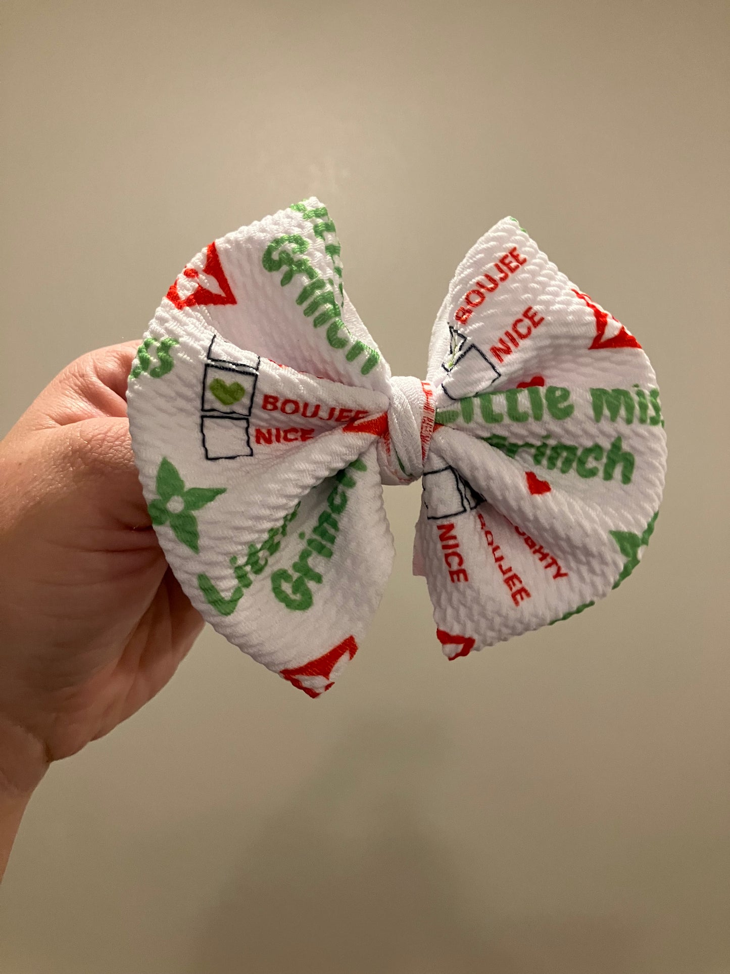 Little miss mean guy clip bows