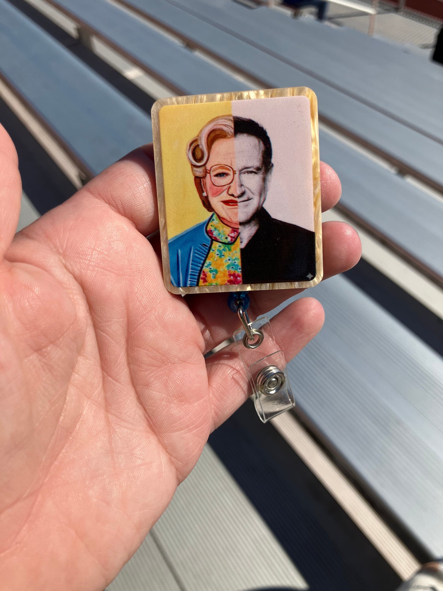Robin and doubtfire badge reels
