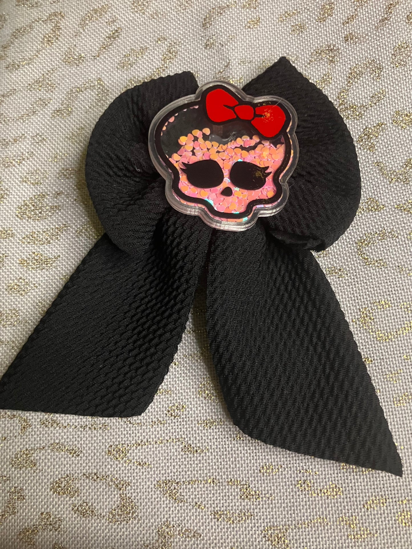 Black skull sailor bow