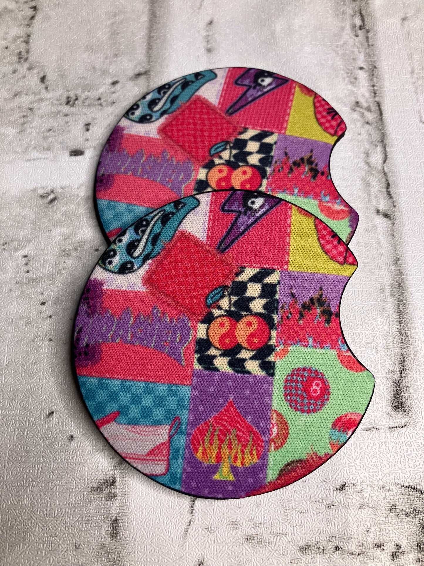 Bright thrasher car coasters