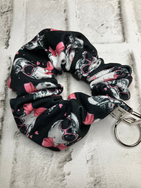 Skull bubblegum scrunchie keychains