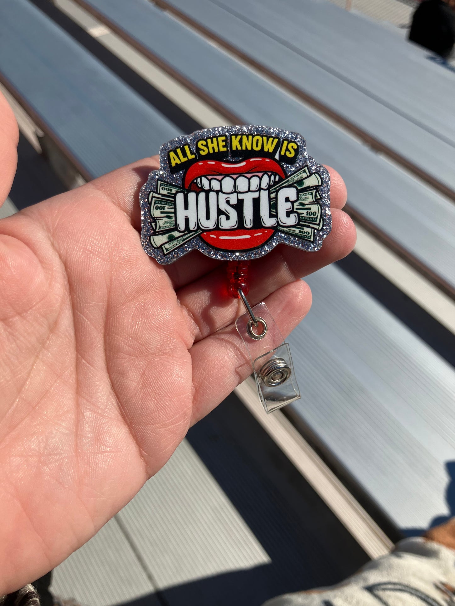 All she knows is hustle badge reels