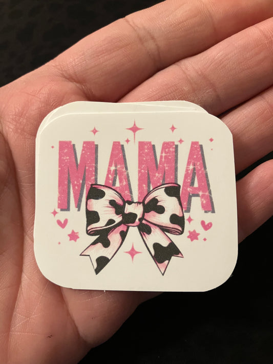 Mama pink cow stickers