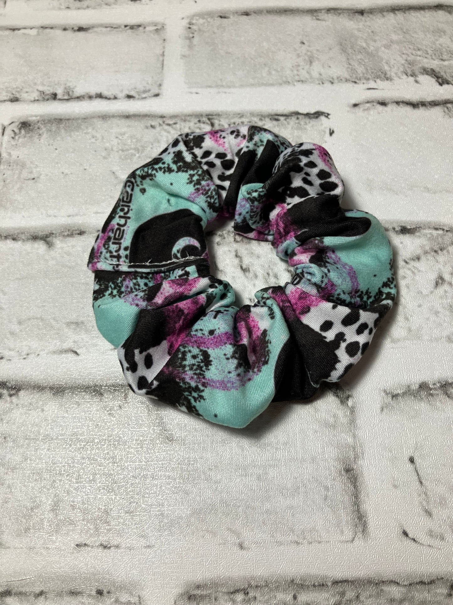 Teal purple workwear scrunchies