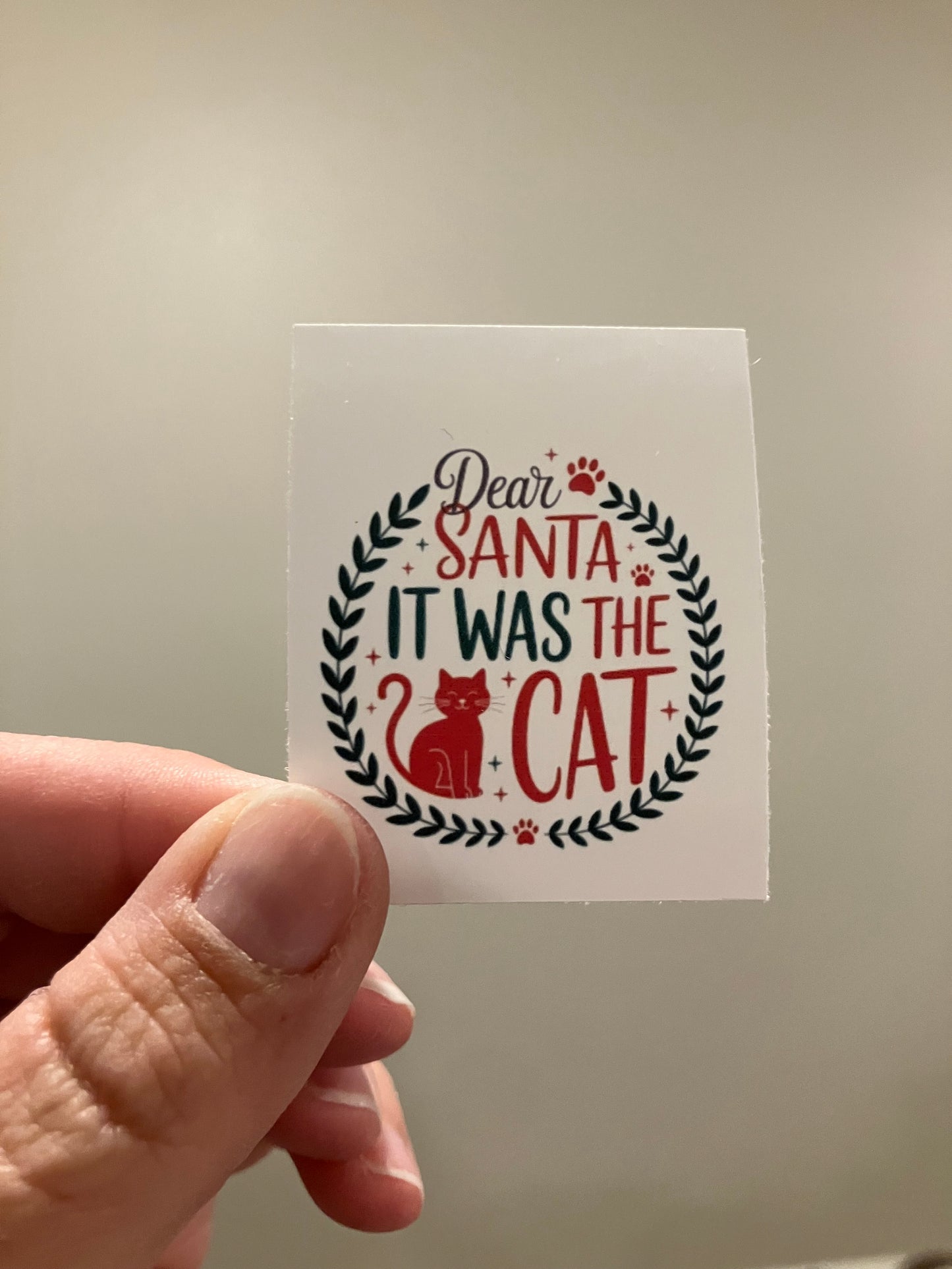 Santa it was the cat stickers
