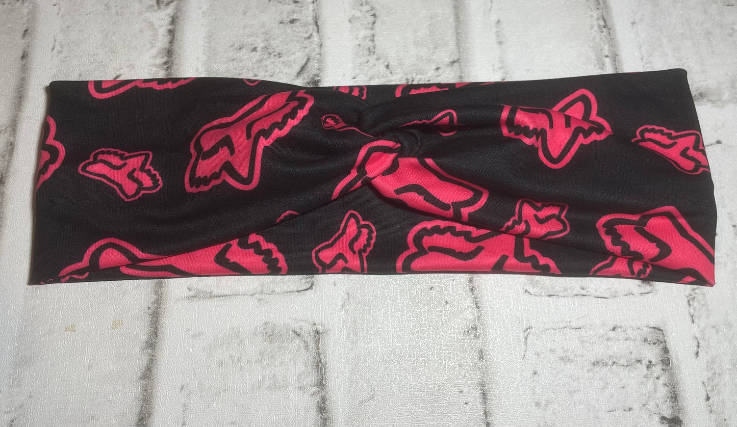 Pink racing headbands adult💚