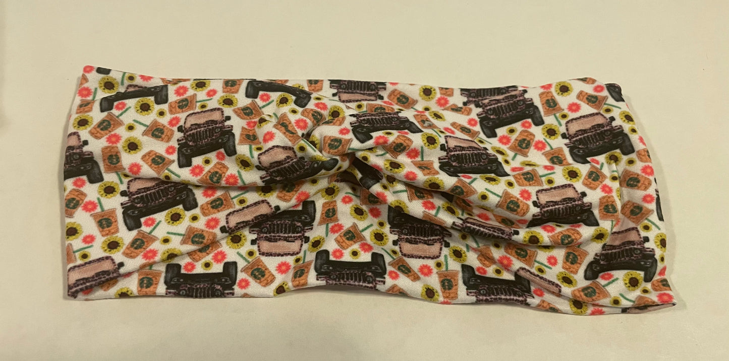 Offroad coffee child headbands💛