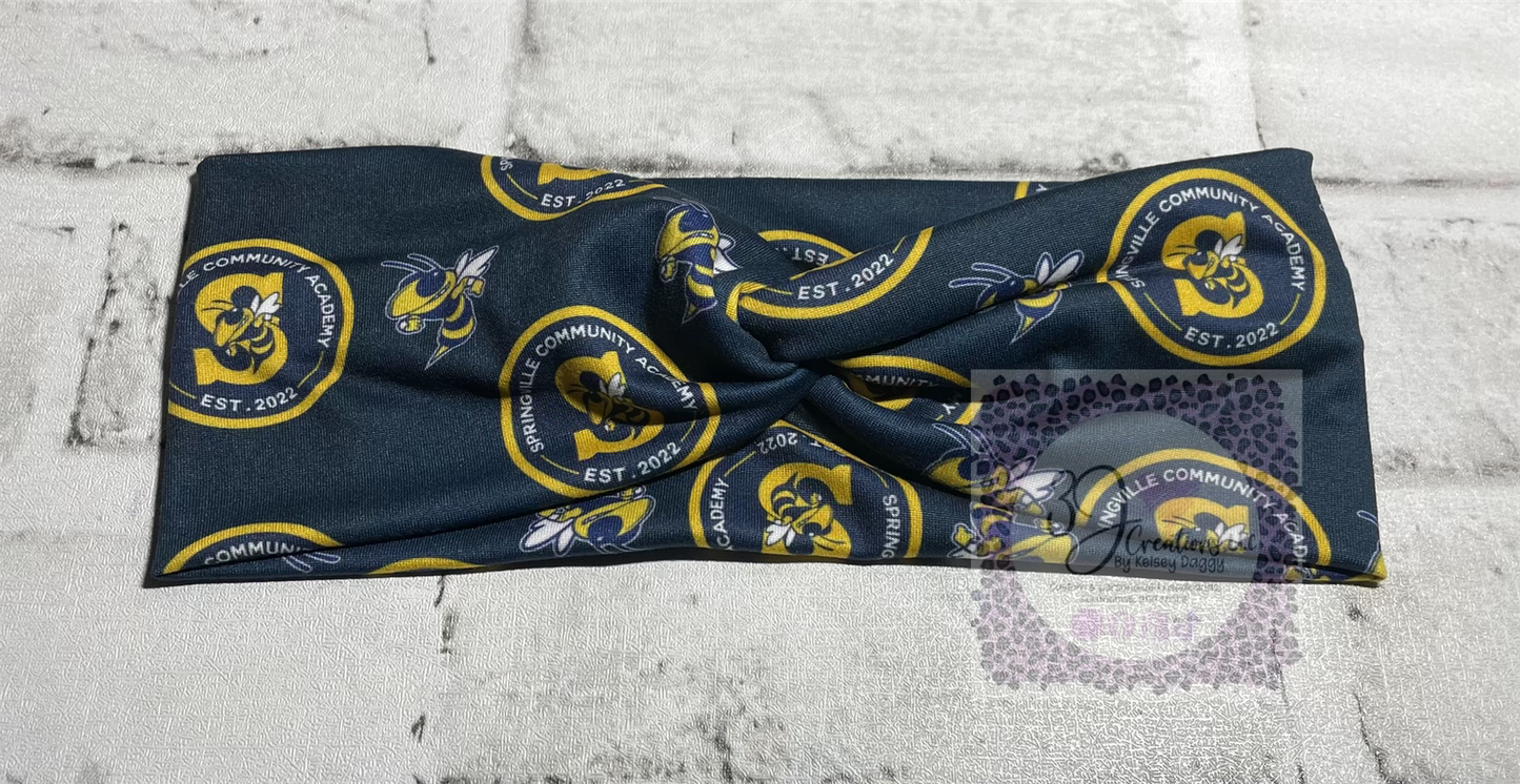 Springville Community Academy headbands adult💛