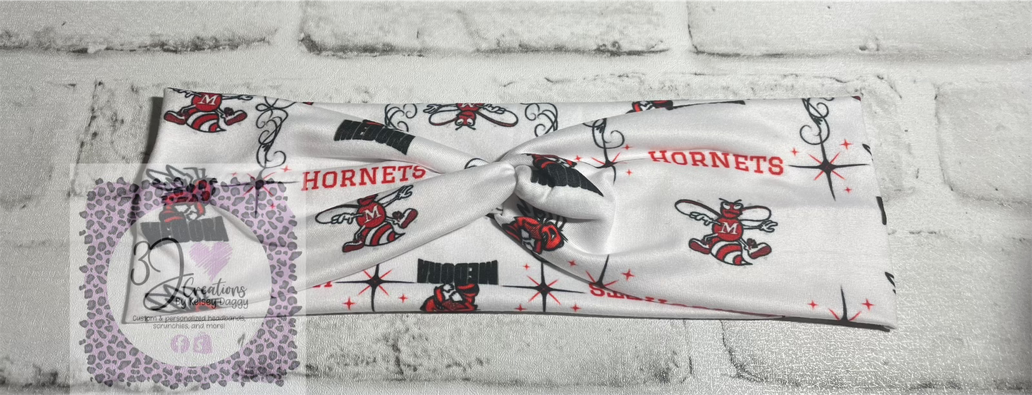 Medora Hornets headbands child💛