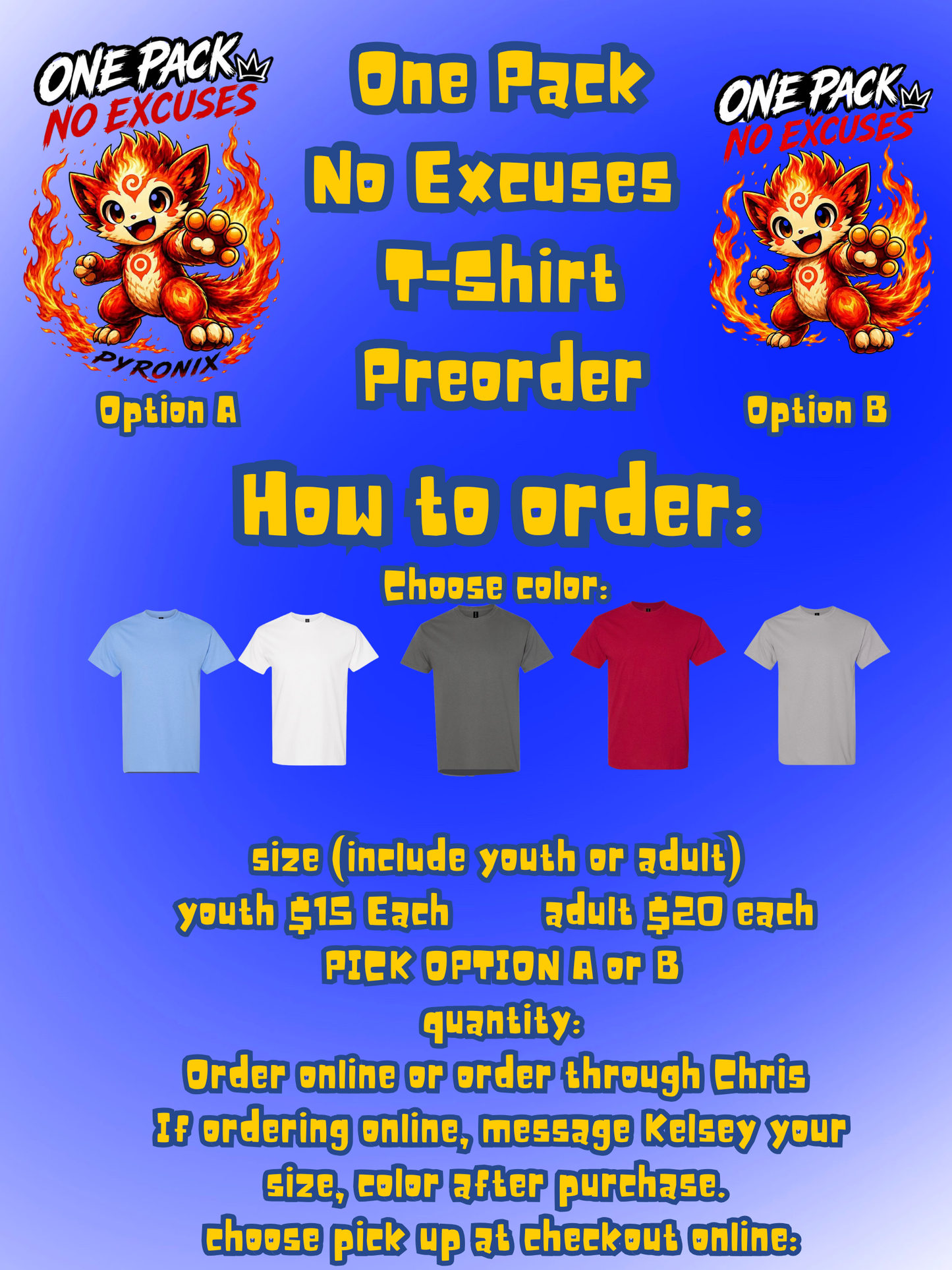 Adult Preorder shirt