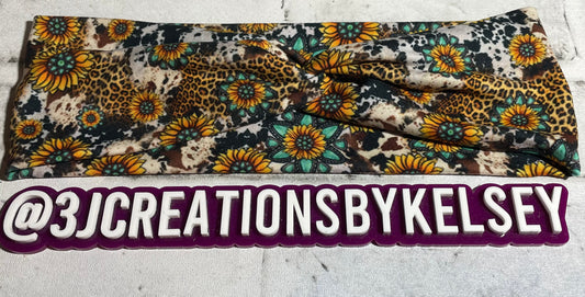 Sunflower turquoise headbands child🧡