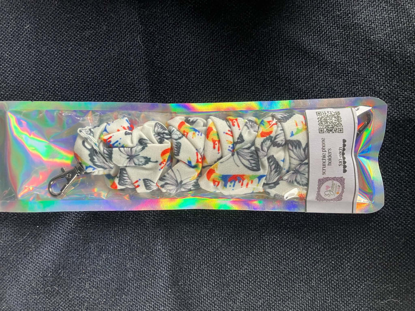 Butterfly swoosh scrunchie phone holder