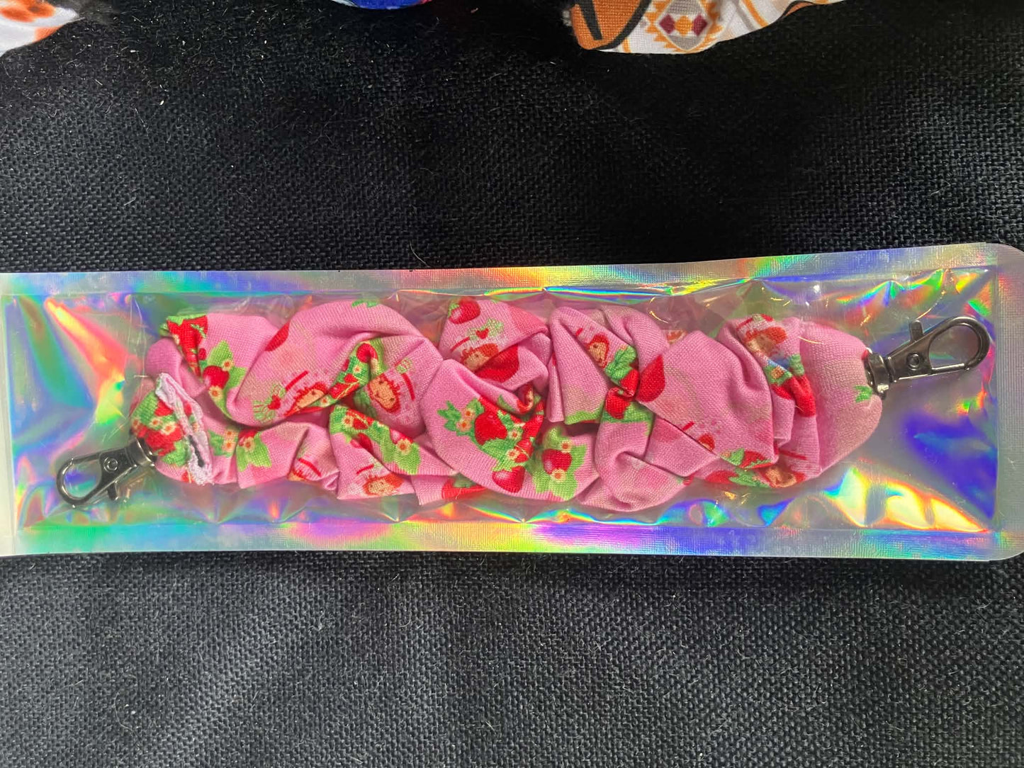 Strawberry shortcake scrunchie phone holders