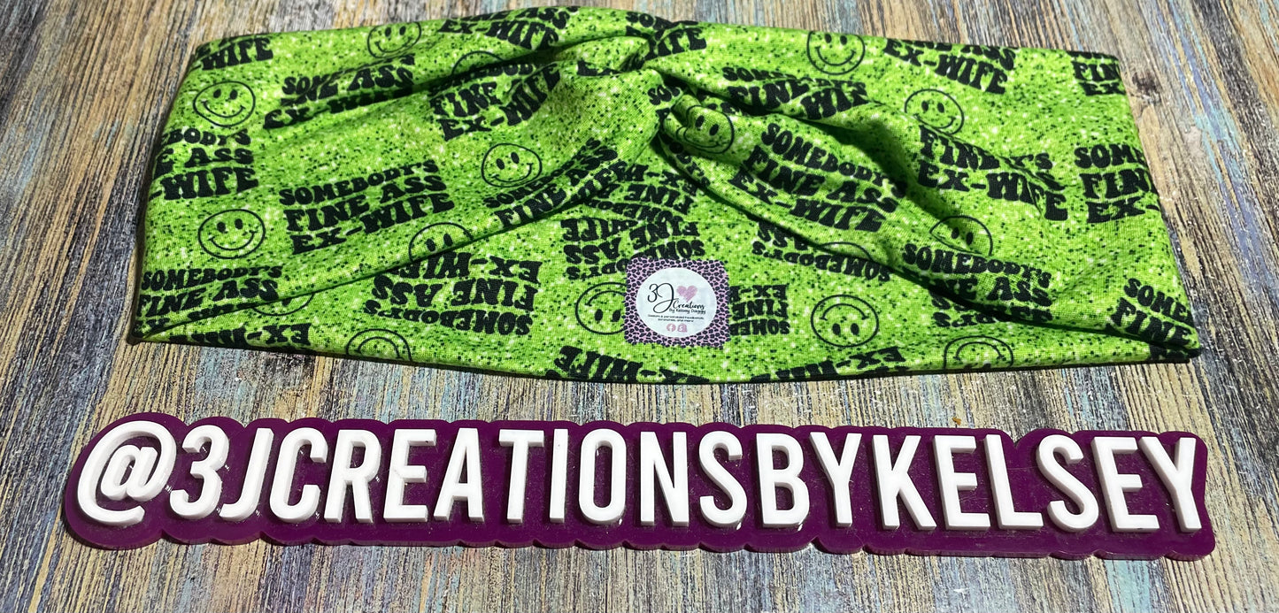 Somebody’s fine a$$ ex-wife headbands adult💚