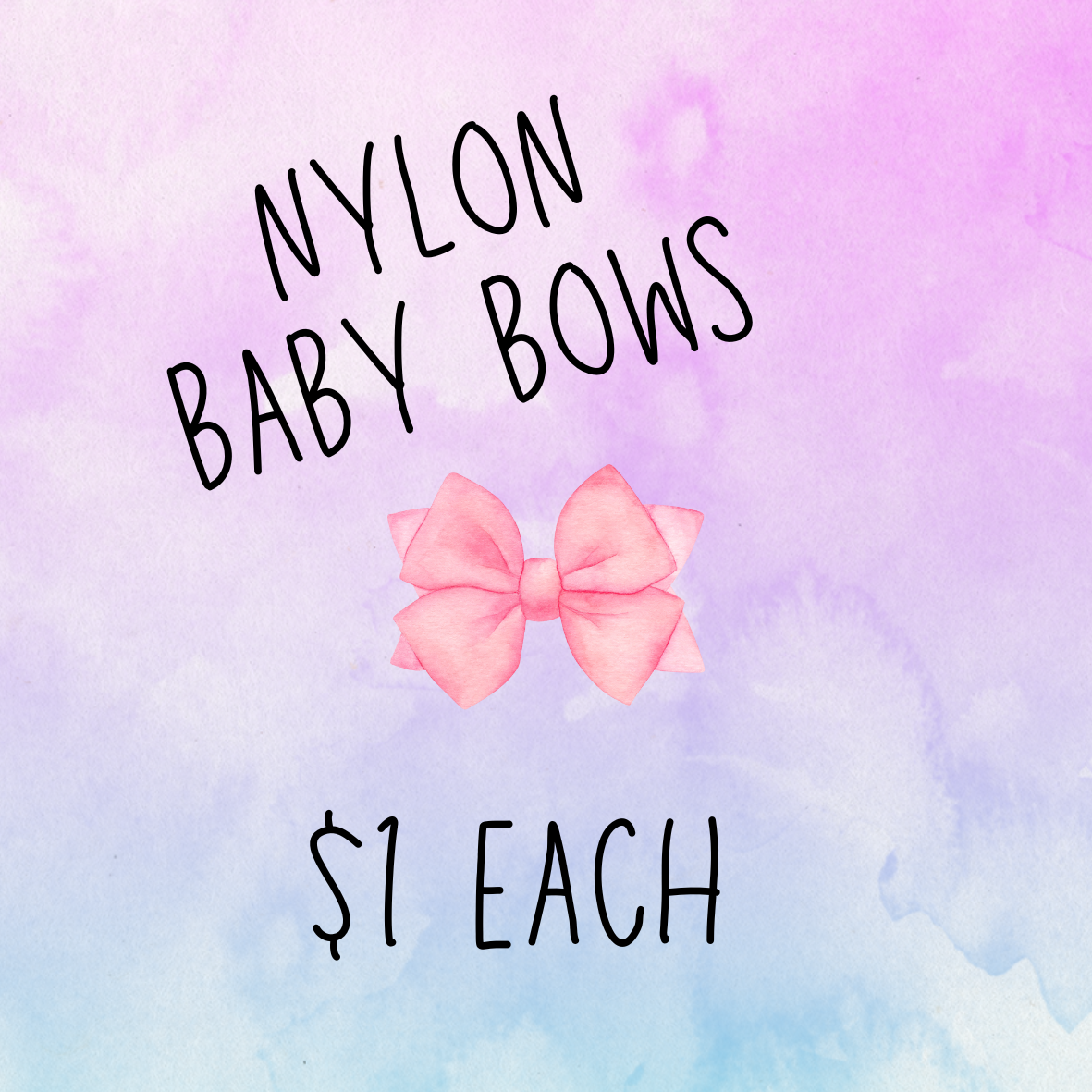 Nylon baby bows