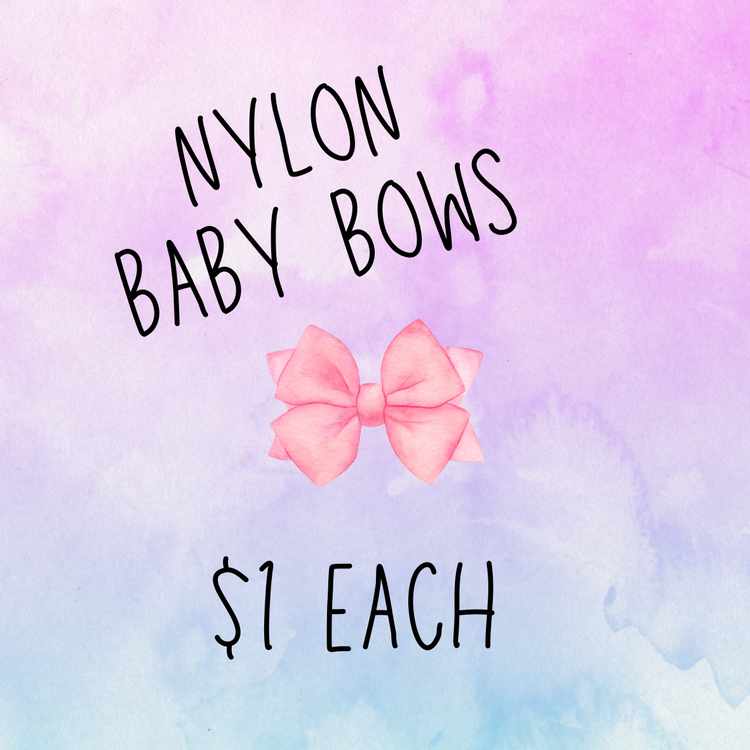 Nylon baby bows