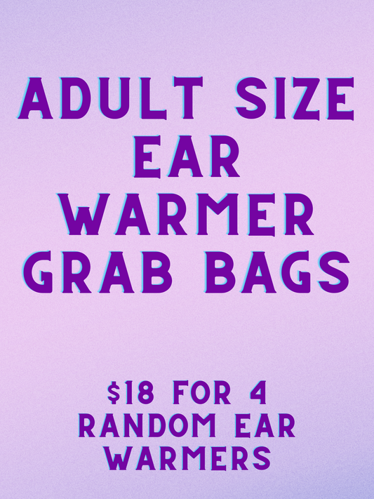 4 random adult ear warmers grab bag