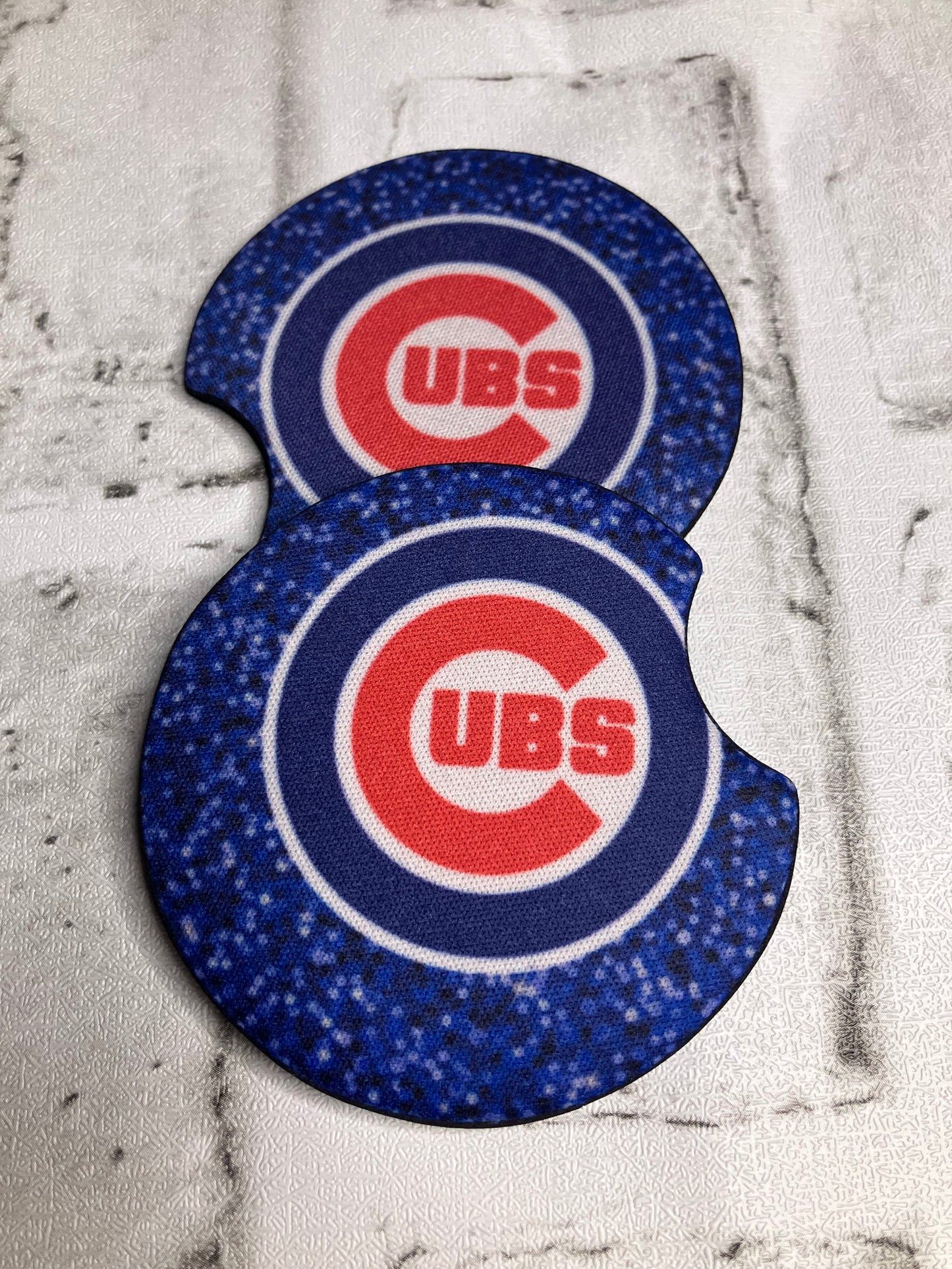 Glitter Chicago car coasters