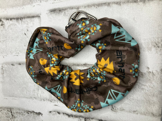 Brown workwear scrunchies keychains