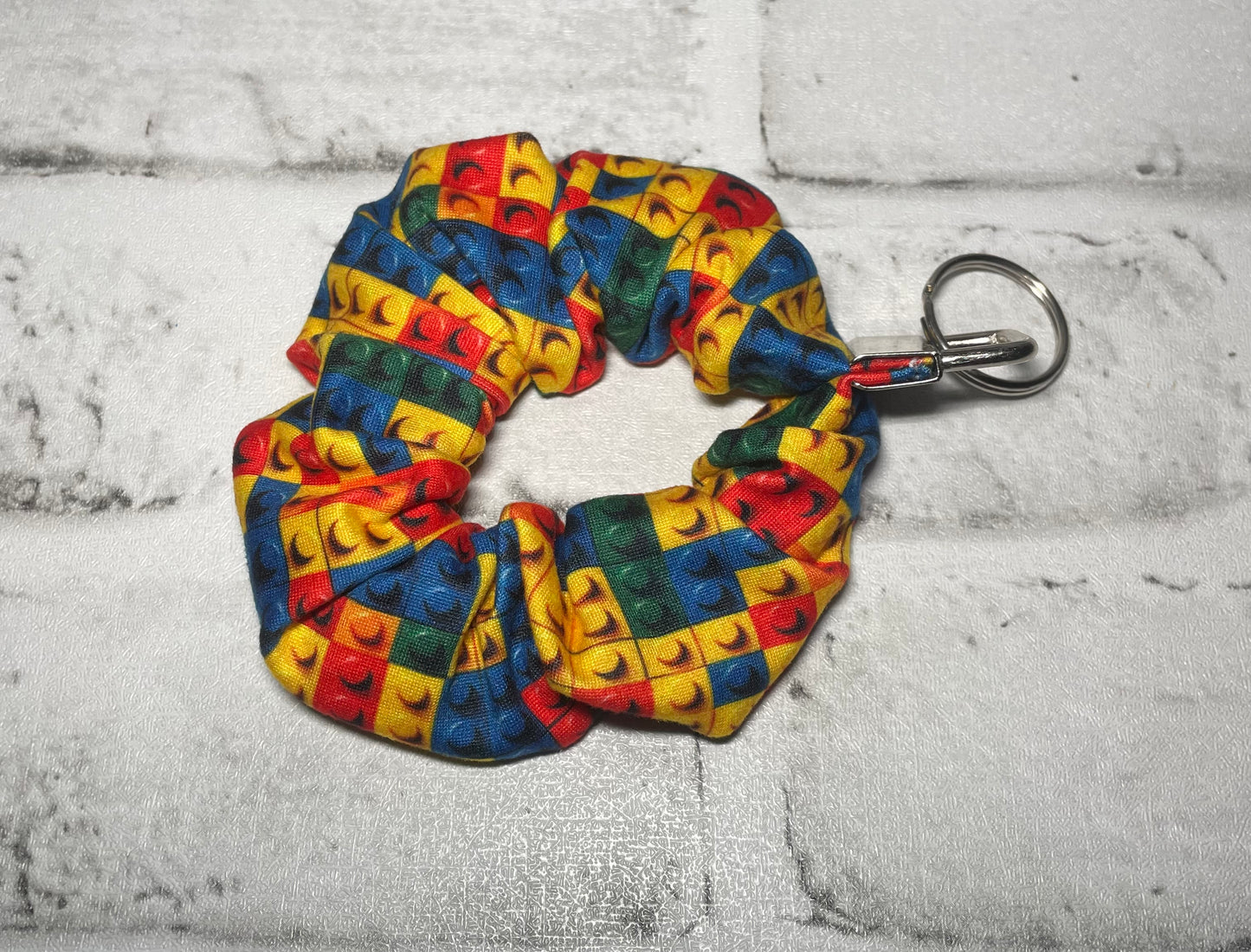 Building blocks scrunchie keychains⭐️