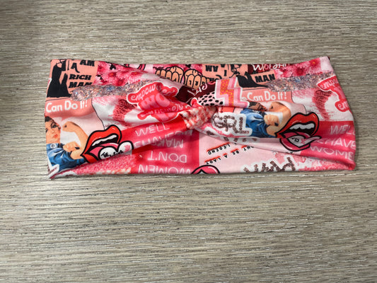 Girl power adult gently used headband