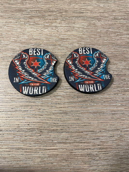 CM car coasters💜