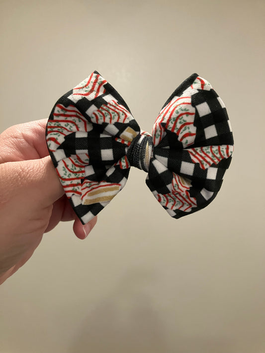 Christmas tree cake clip bows