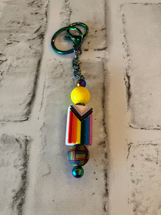 Pride flag keychain