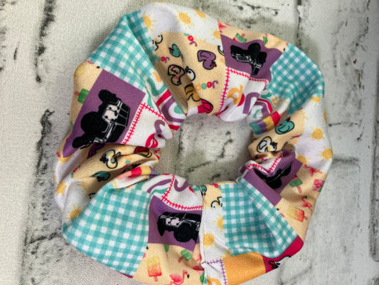 Off-road duck patchwork scrunchies