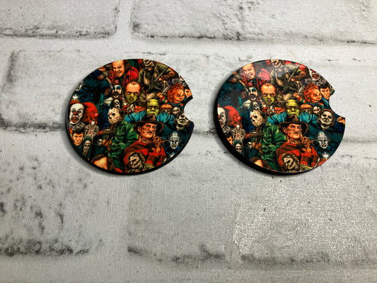 Horror bunch car coasters