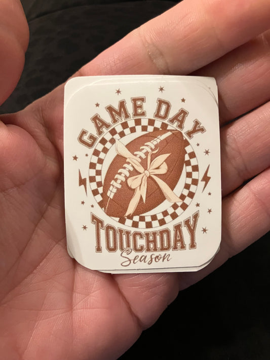 Game day touchdown stickers