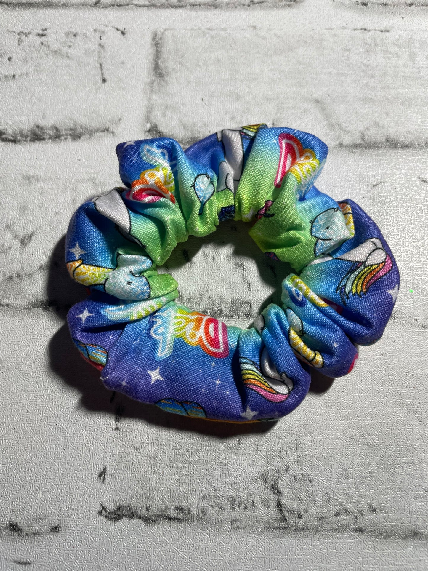 Rainbow Richards scrunchies