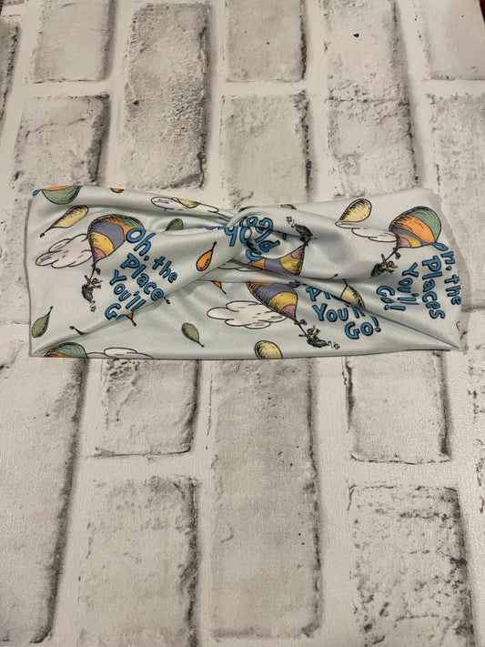 Oh the places you will go child headbands